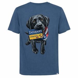 ZATARAIN'S CRAB BOIL BLACK LAB PUPPY AMERICAN CASUAL CLASSIC SOUTHERN T-SHIRT